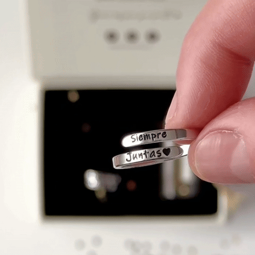 2 Anillos "Siempre Juntas"
