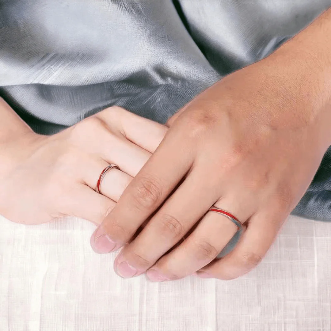 1+1 OFERTA Anillo Hilo Rojo del Destino PLATA S925