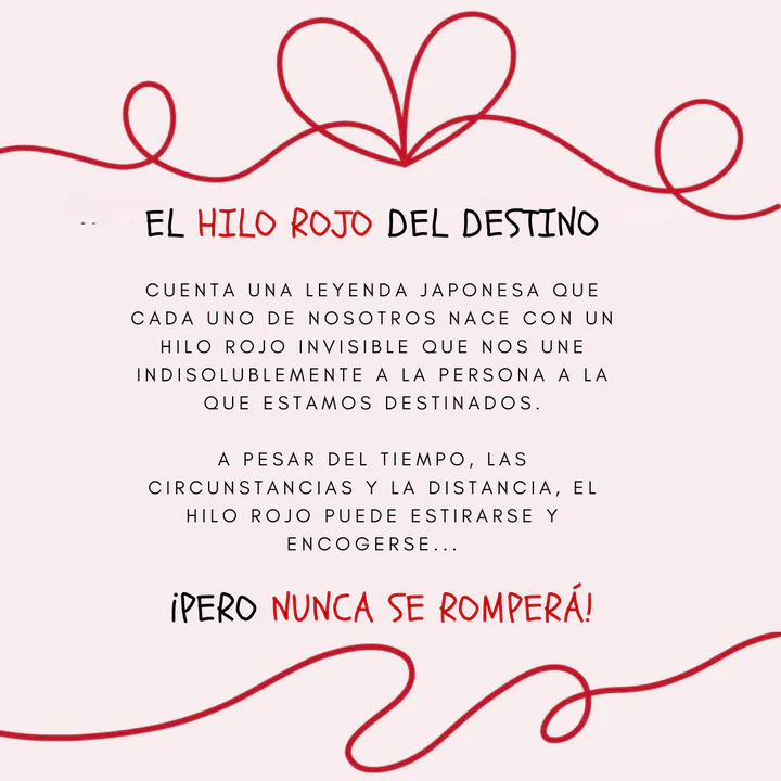 1+1 OFERTA Anillo Hilo Rojo del Destino PLATA S925