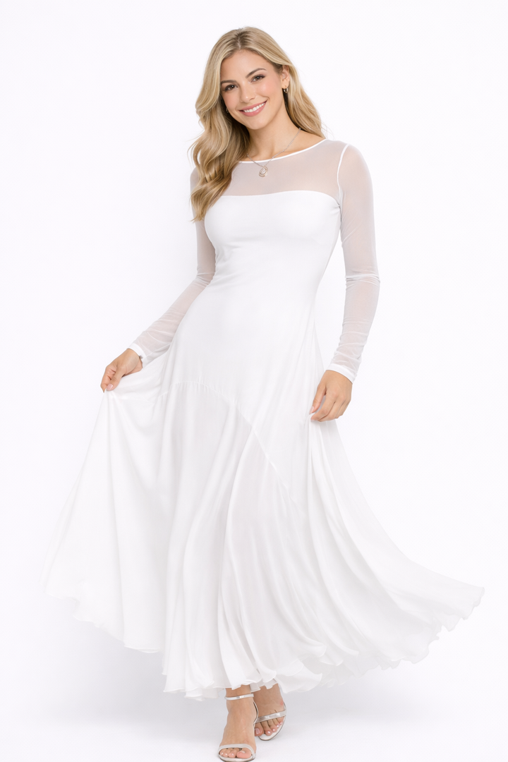 Lunaria™ | Vestido largo de tul negro con un encanto etéreo