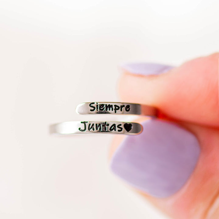 2 Anillos "Siempre Juntas"