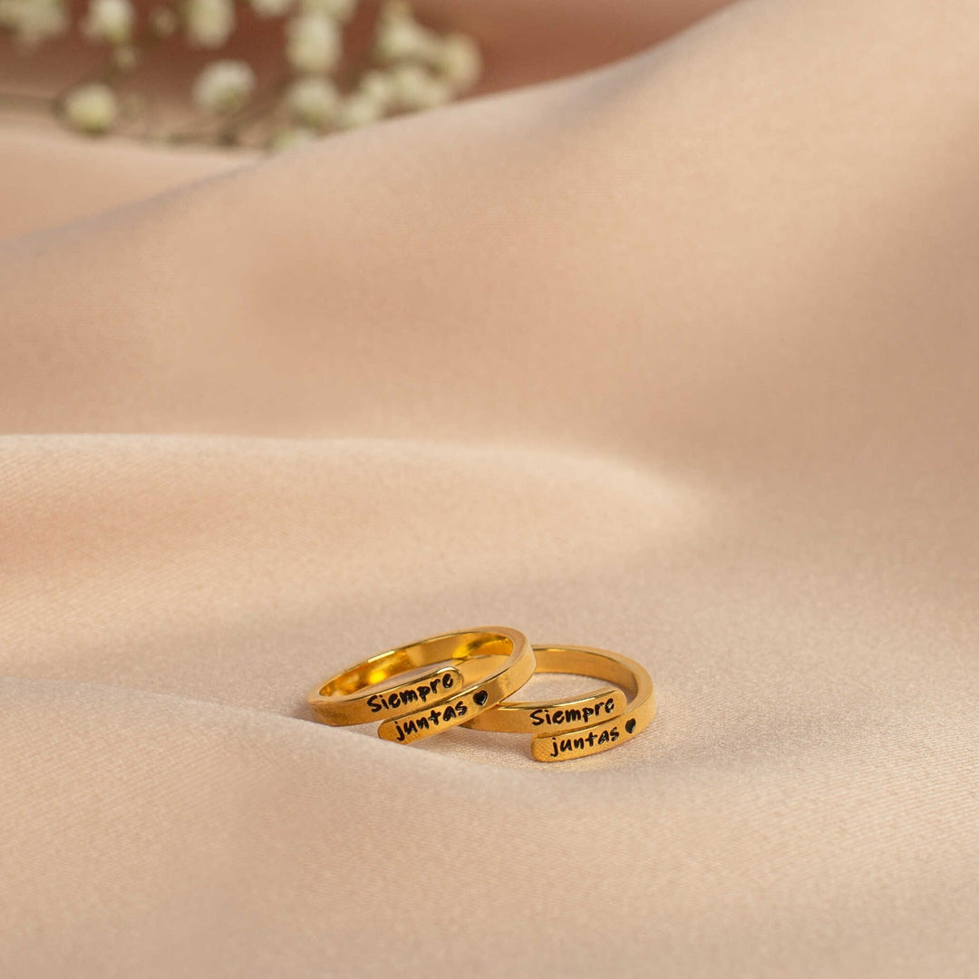 2 Anillos "Siempre Juntas"