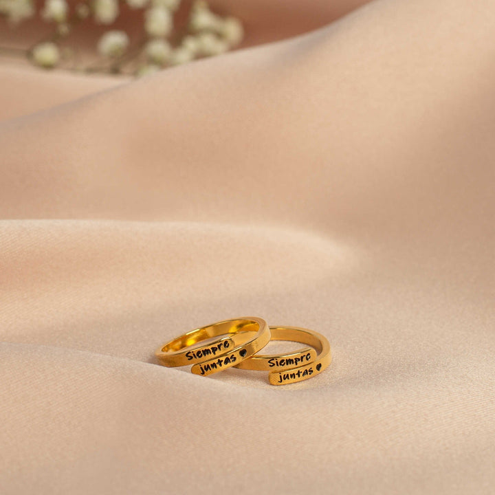 2 Anillos "Siempre Juntas"