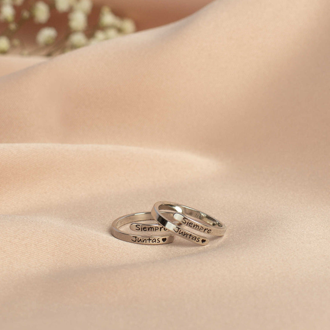2 Anillos "Siempre Juntas"