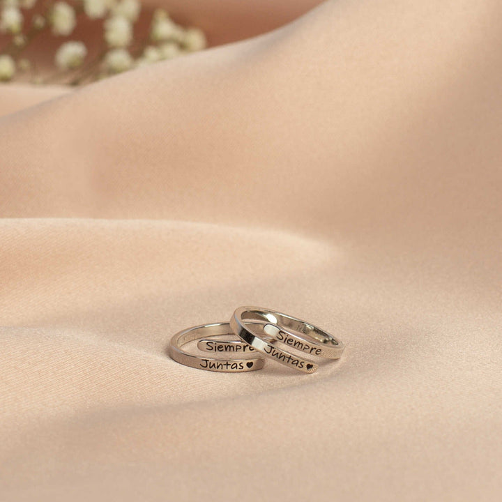 2 Anillos "Siempre Juntas"