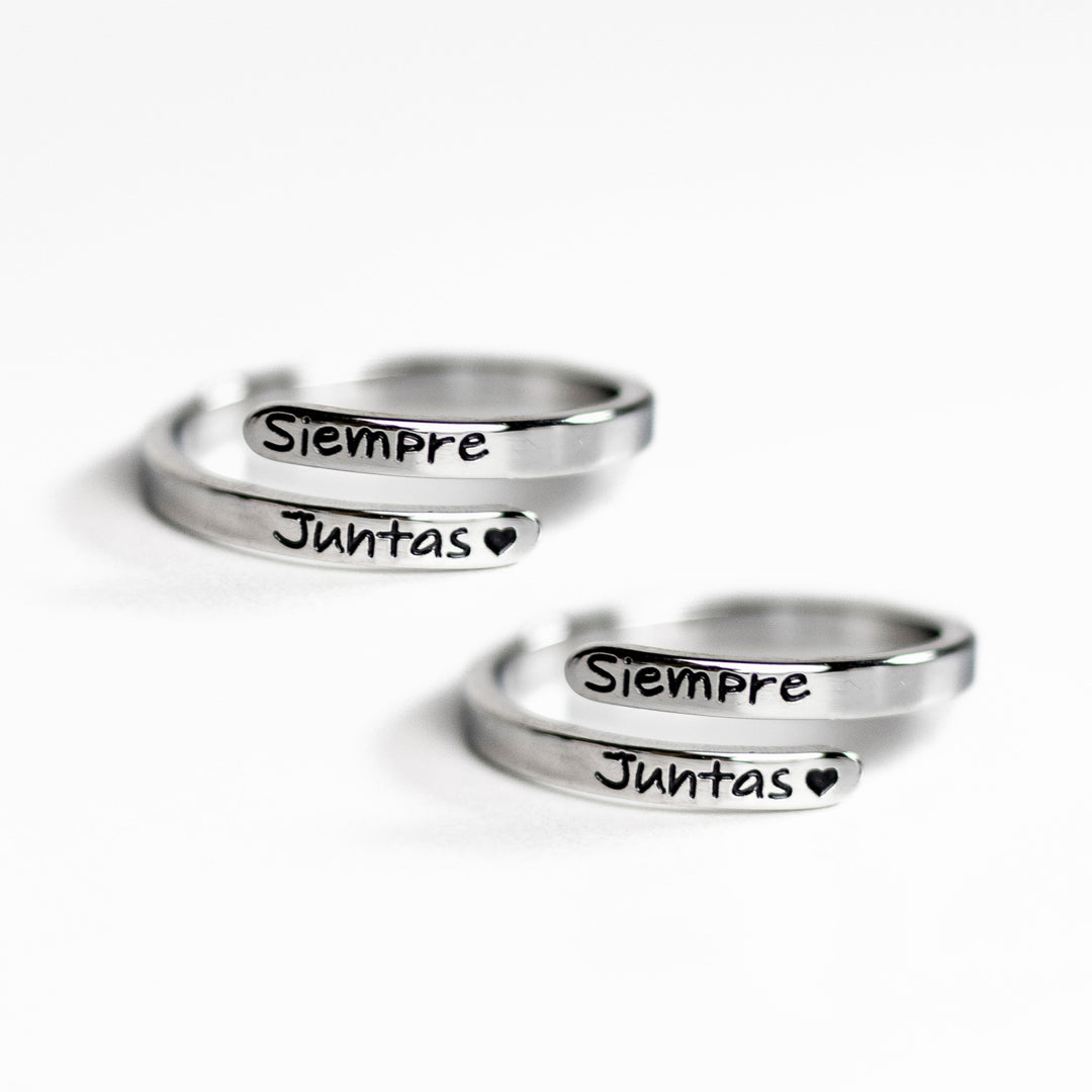 2 Anillos "Siempre Juntas"