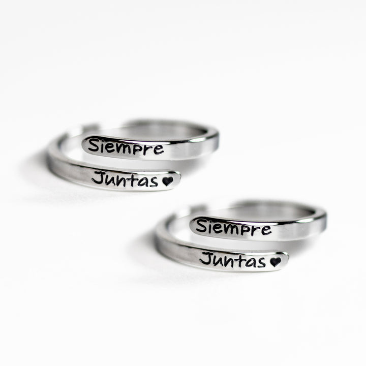 2 Anillos "Siempre Juntas"